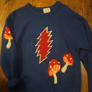 Cobalt blue mushroom sweater